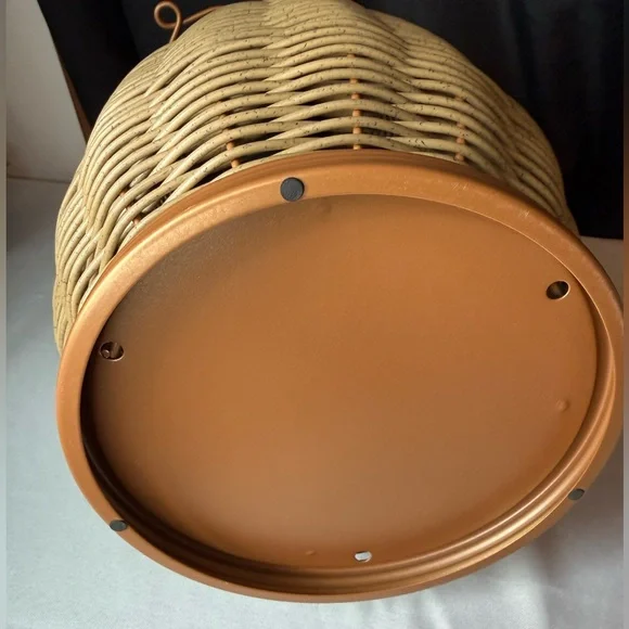 Hearth & Hand Woven  Lantern - Tan 14 inch x 9 1/2 inch (No Solar) NWT - Picture 5 of 7